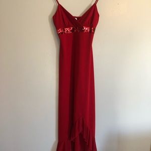 Red gown